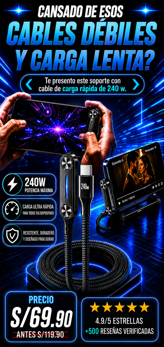 Soporte con carga rapida de 240w